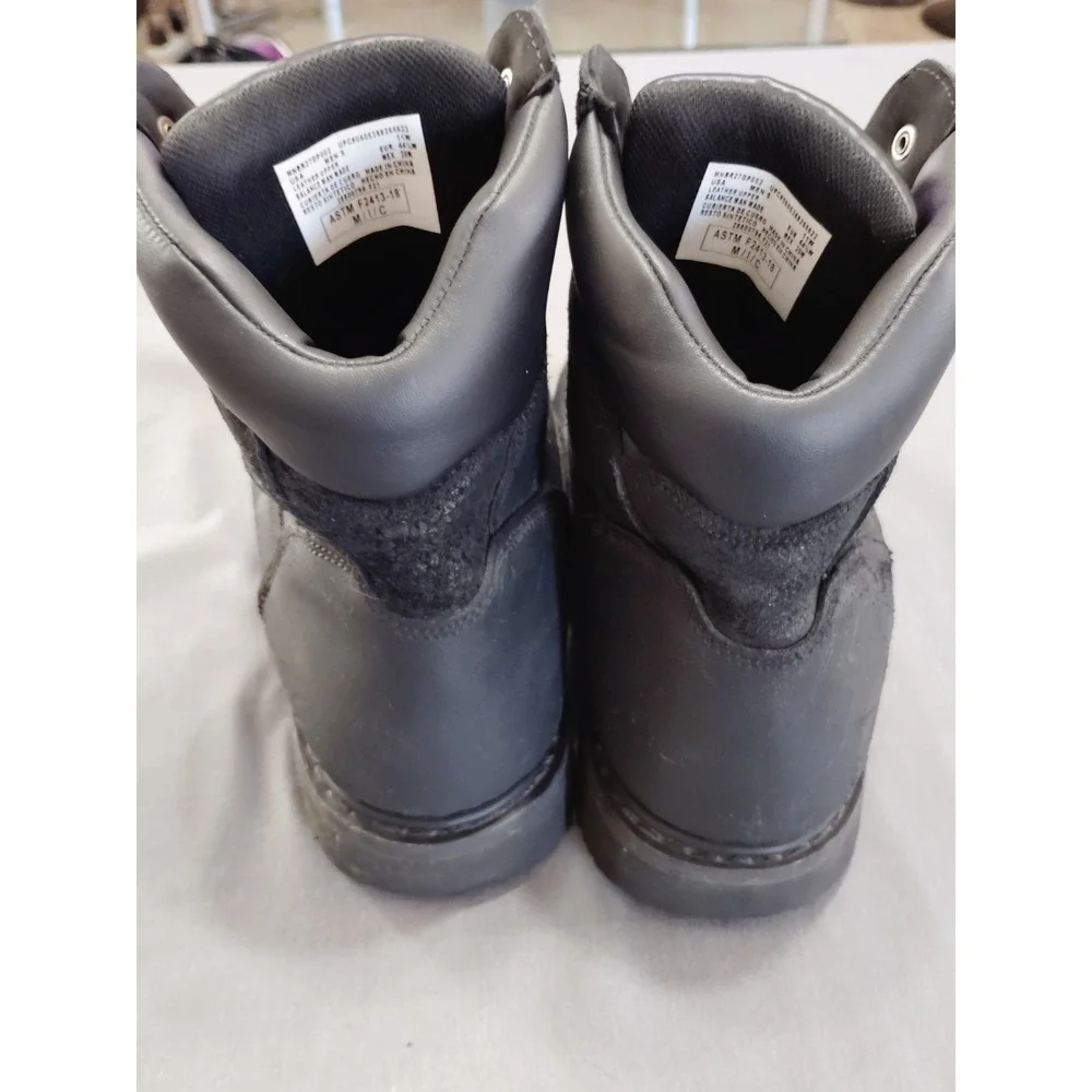 Brahma Bravo Men 11W Black Leather Steel Toe Work Hiking‎ Biker Western Boots**